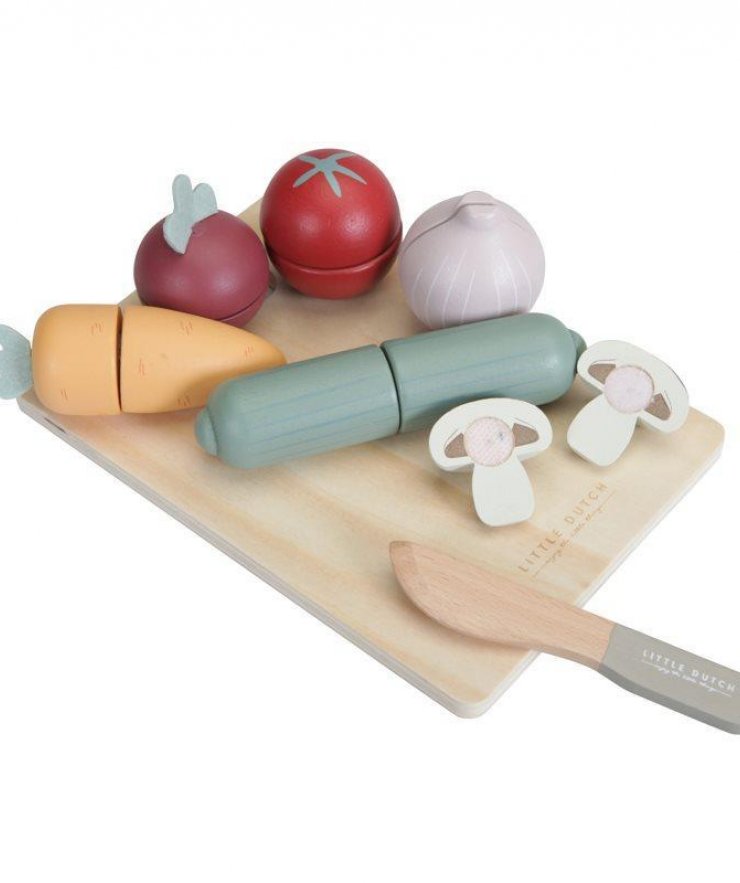 Wooden cutting vegetables