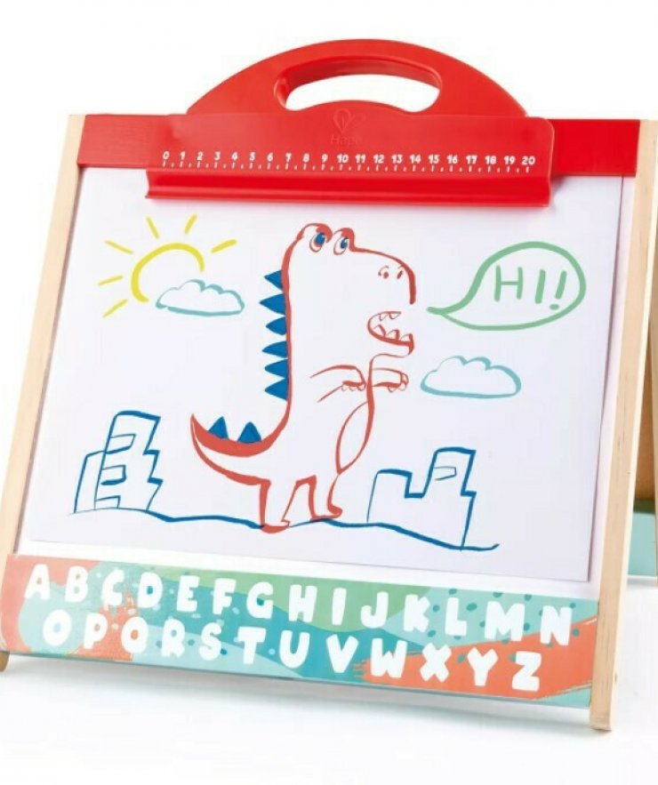 Hape Store and Go Easel Πίνακας Μαγνητικός / Μαρκαδόρου / Μαυροπίνακας