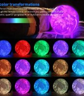 Φωτιστικό Επαναφορτιζόμενο Led 3D Earth 3