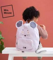 Trixie Mrs Mouse Σχολική Τσάντα Πλάτης Νηπιαγωγείου σε Γκρι χρώμα Μ23 x Π12 x Υ31εκ 2