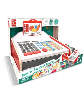 Ξύλινη Ταμειακή Μηχανή Early Explorer Beep N Buy E3184A Hape 1