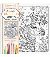 Artists Colouring Canvas: Lovely Llama 1