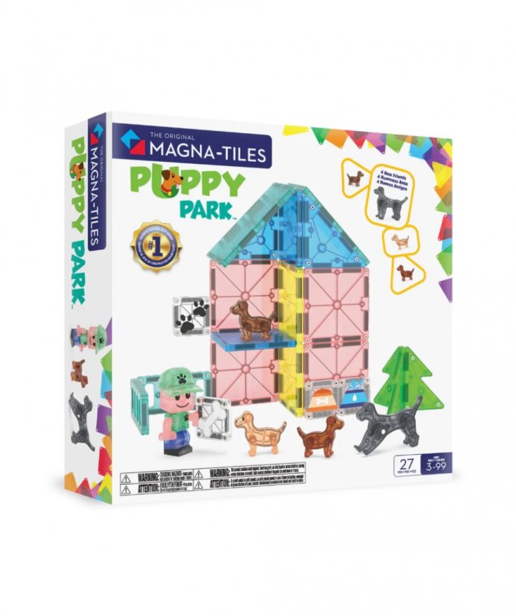 Magna-Tiles Μαγνητικό Παιχνίδι 27 κομματιών Puppy Park