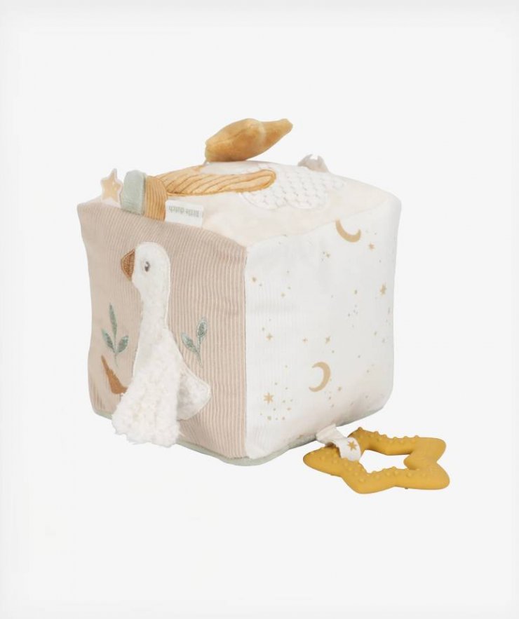 Little Dutch Υφασμάτινος κύβος δραστηριοτήτων Newborn Naturals GRS