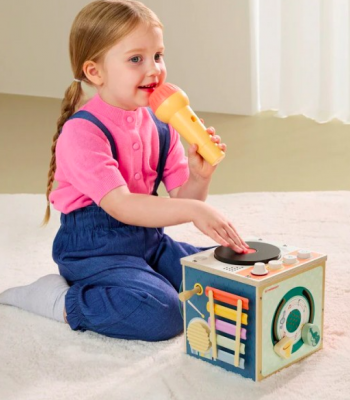 Ξύλινο Παιχνίδι Music Activity Cube 2