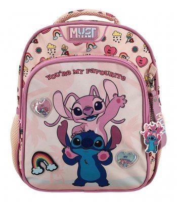 Σχολική Τσάντα Πλάτης Νηπίου Disney Stitch - Angel You Are My Favourite Must Team 2 Θήκες 1