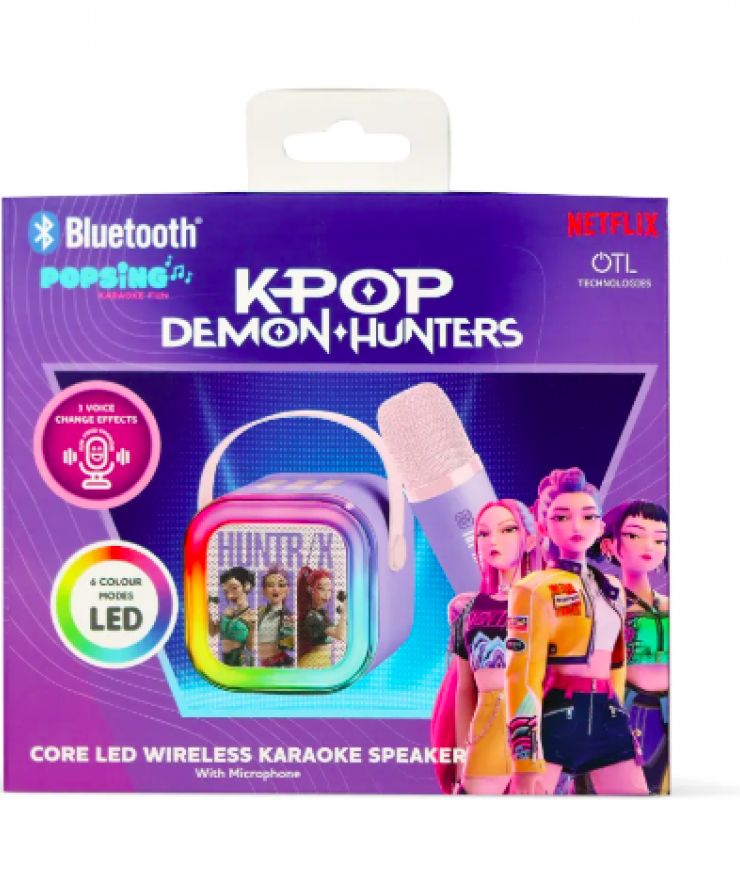 OTL K-Pop Demon Hunters Karaoke Speaker With Microphone Wireless Purple (ACC-1611)